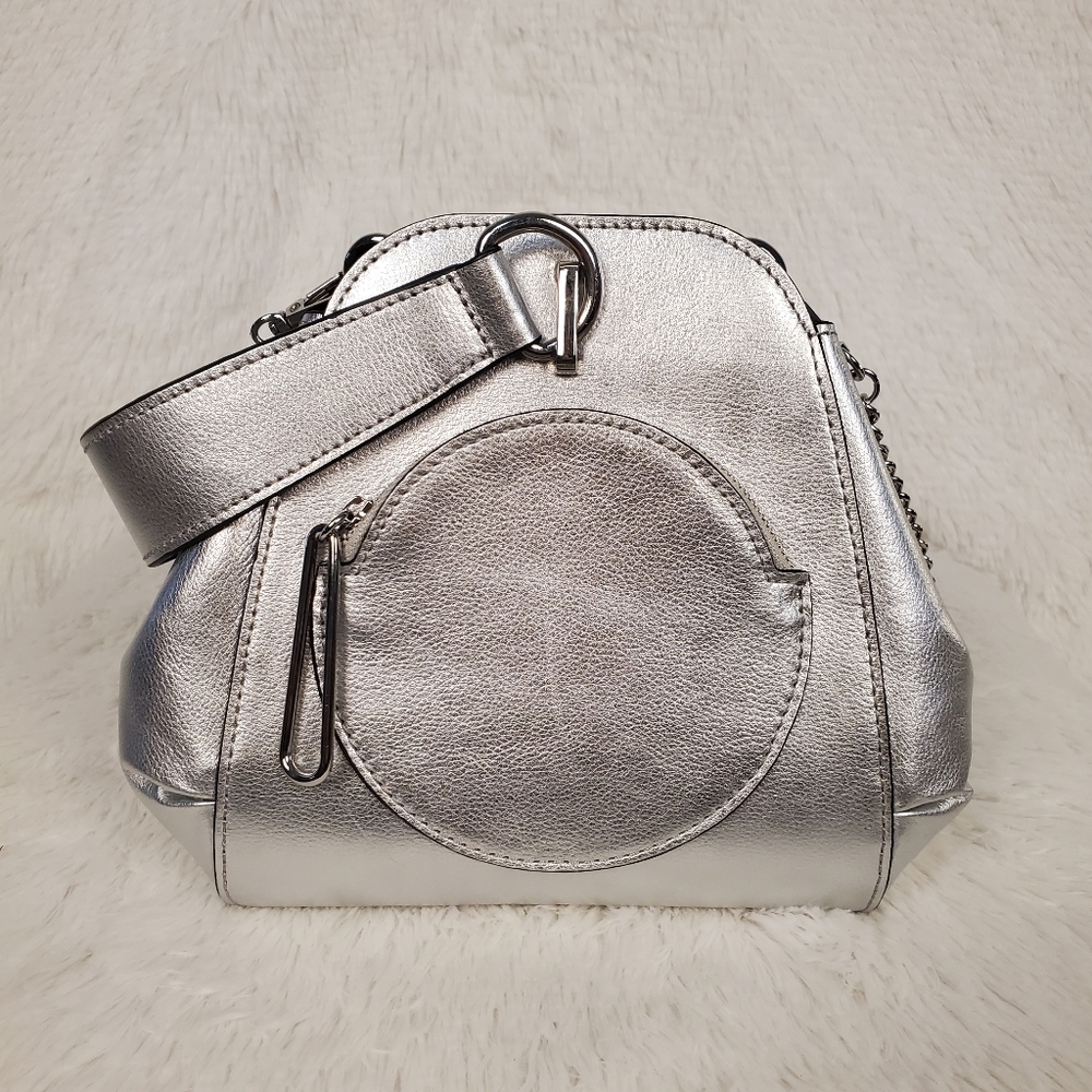 Danielle Nicole Theo Small Silver Leather Crossbody B… Gem